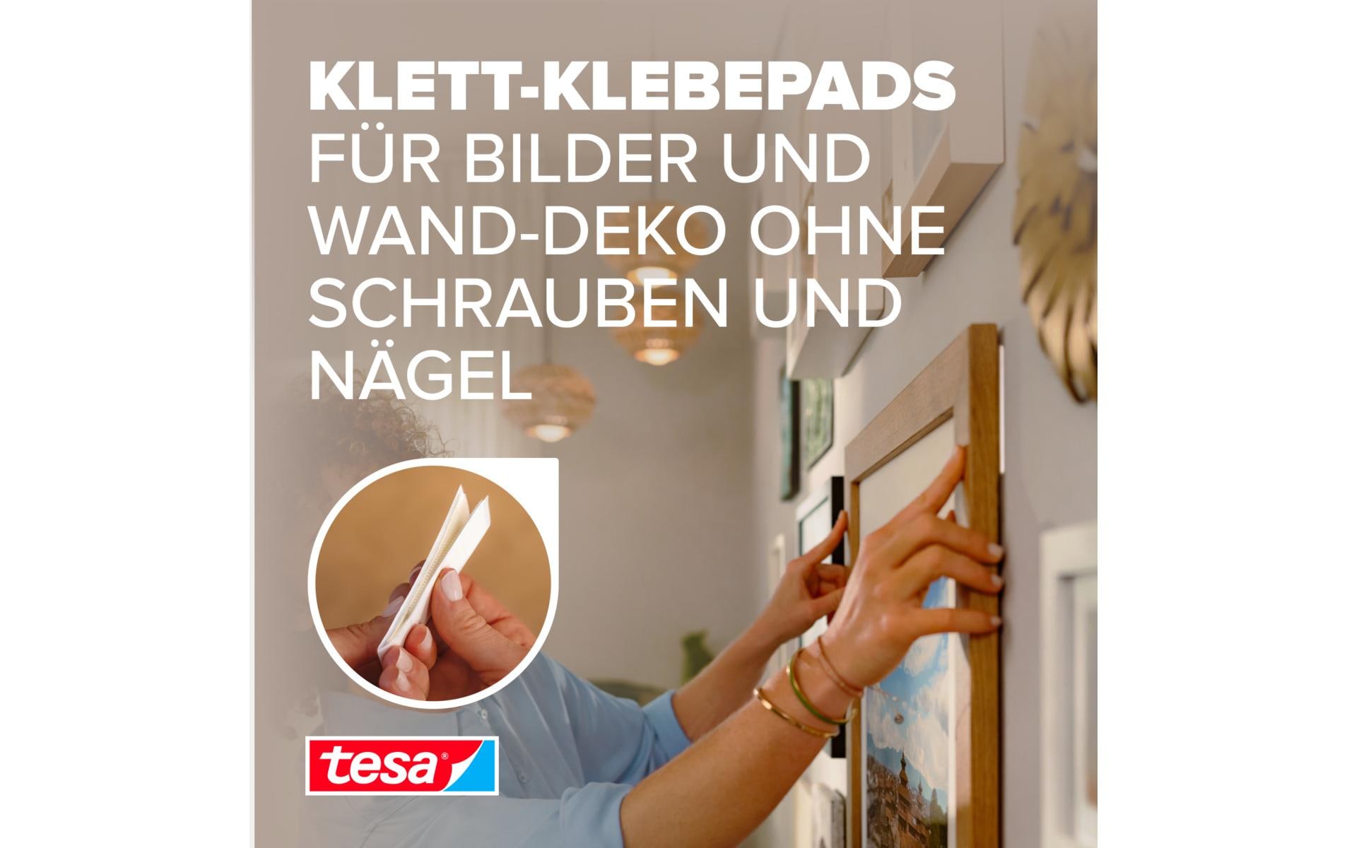 Klebehaken Powerstrips CLICK Small 4 Paar, 1.8 kgKlett-Klebepads zum An- und Abklicken von Bilderrahmen und Wanddekorationen ohne Bohren