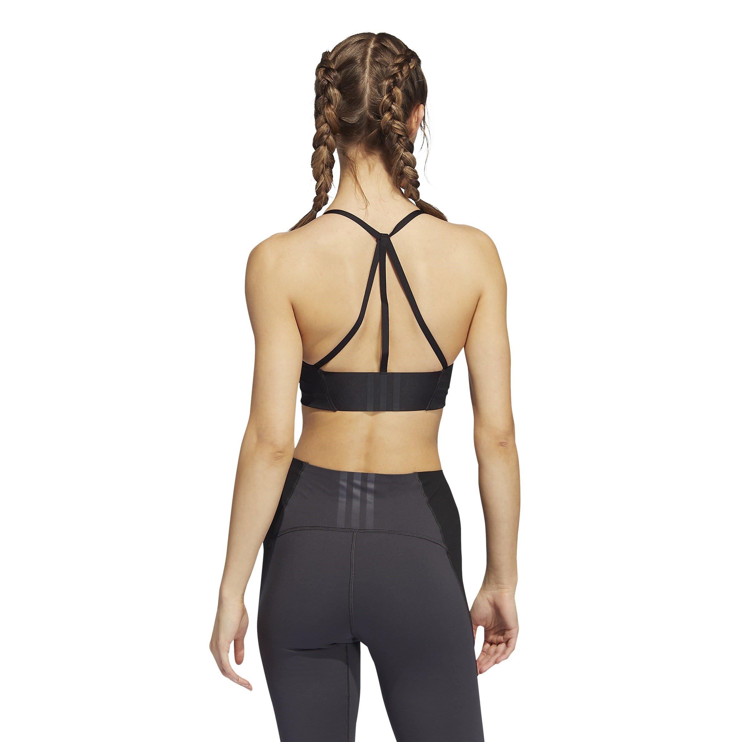 adidas Yoga Studio Light Support 3 Stripes Bra Womens