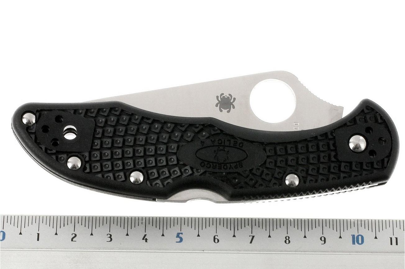 Spyderco Delica 4 C11PBK saber grind zakmes