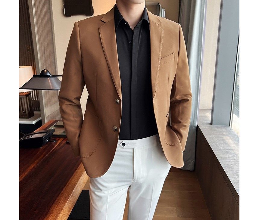 Deepwood - Effen enkelrijs blazer