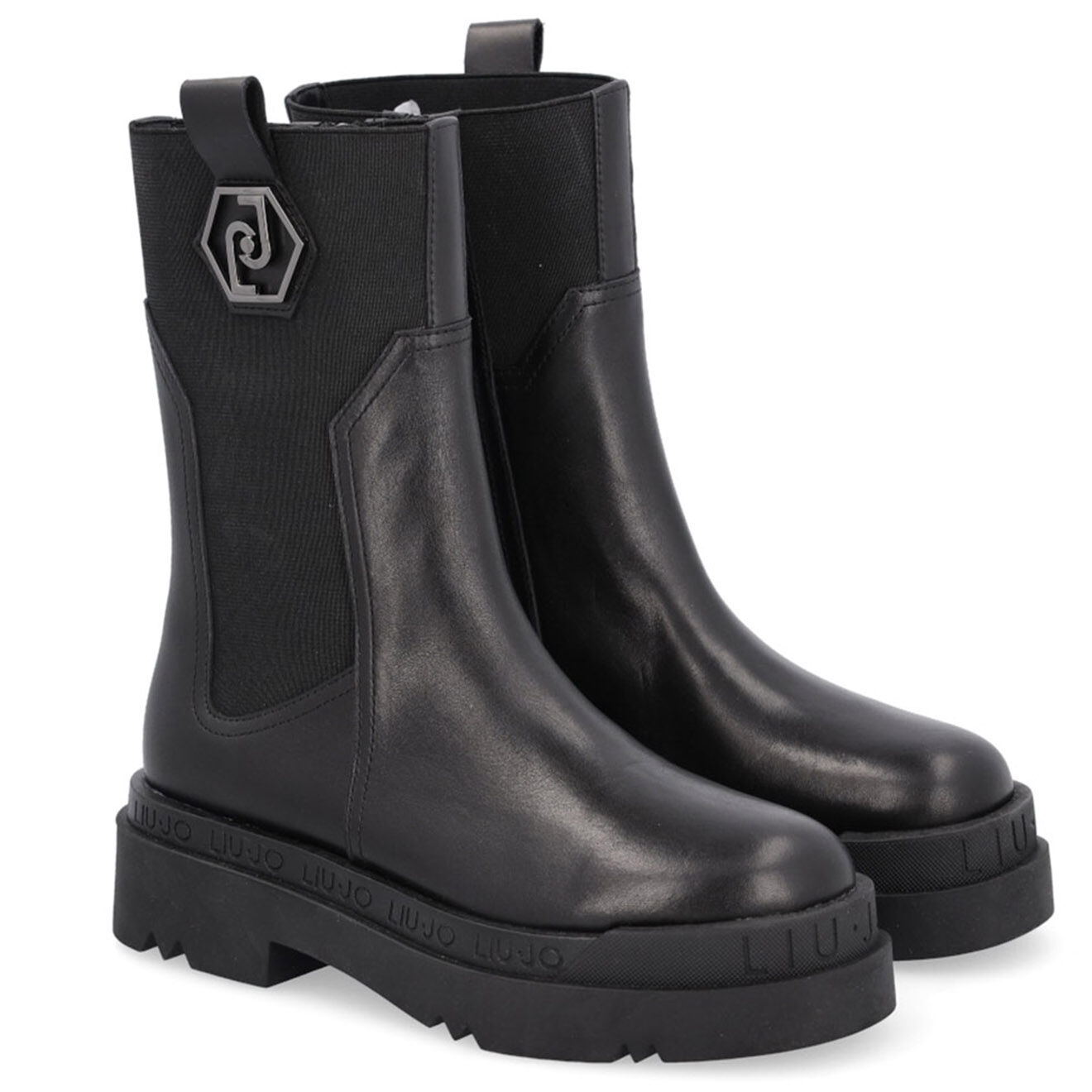Liu-Jo Boots en Cuir Roma noires