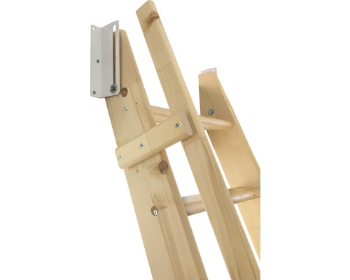 Pertura Adara trapboom, massief sparrenhout, onbehandeld, recht, 58 cm, 12 treden / 13 stootborden