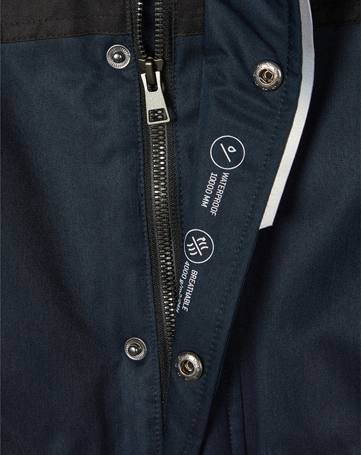 Funktions-Winterjacke NKMSNOW10 mit Kunstfellbesatz in dunkelblau