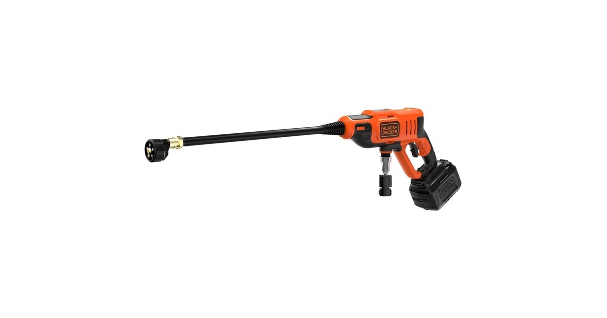 BLACK+DECKERBCPC18B-XJ 18V Hogedrukreiniger  (Oranje/zwart, Accu en oplader niet inbegrepen)