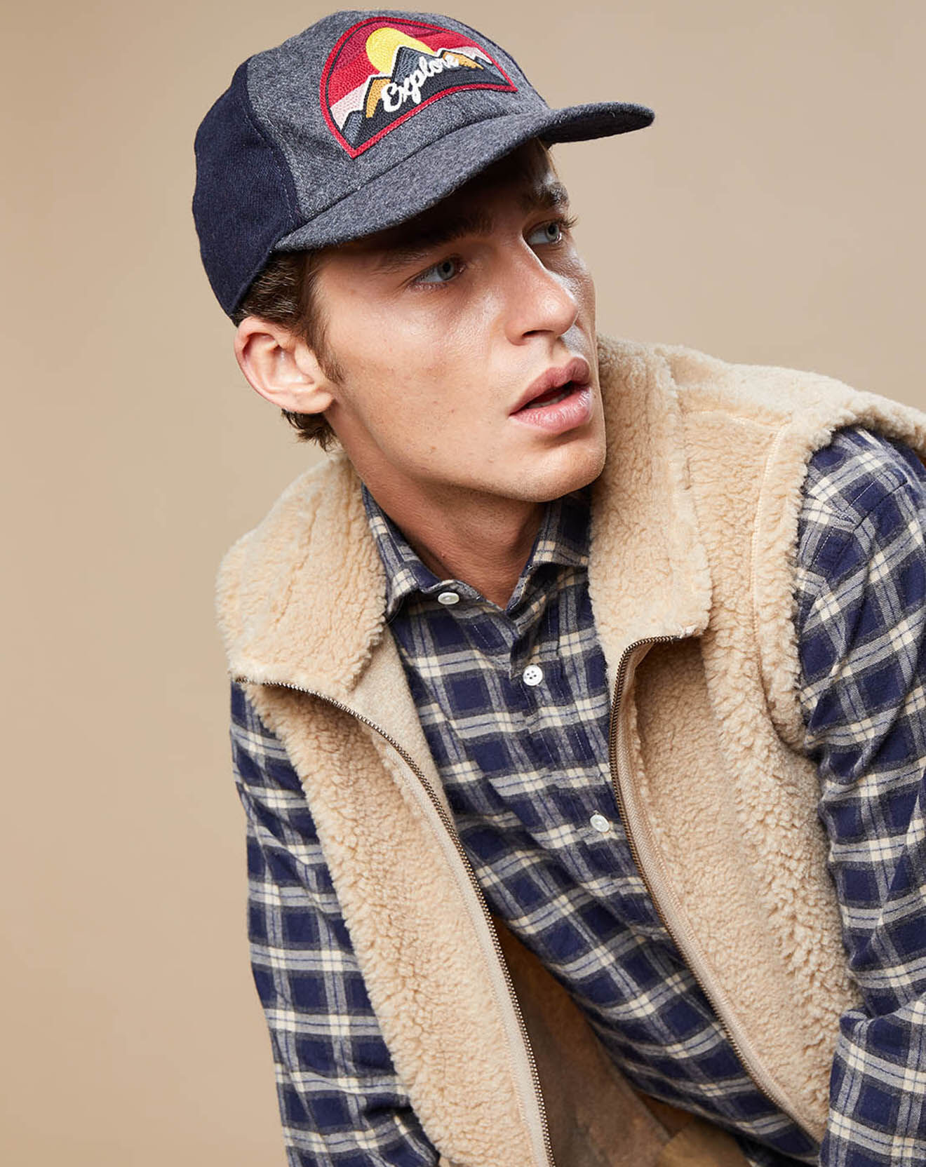 Hartford Gilet sans manches Sherpa beige