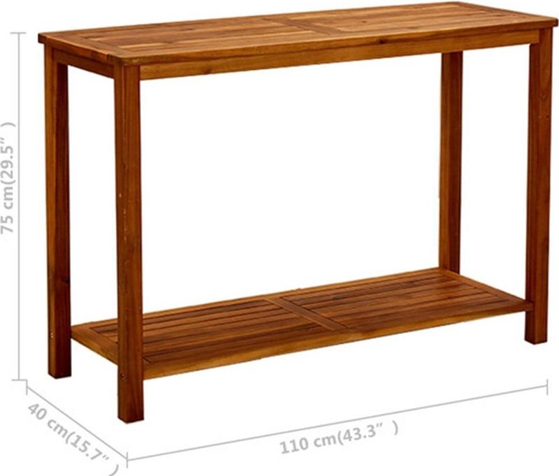 Mix - Tuintafel - Bruin - Massief Acaciahout