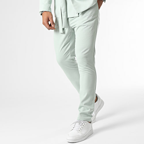Ensemble Veste Blazer Et Pantalon Chino Vert Clair