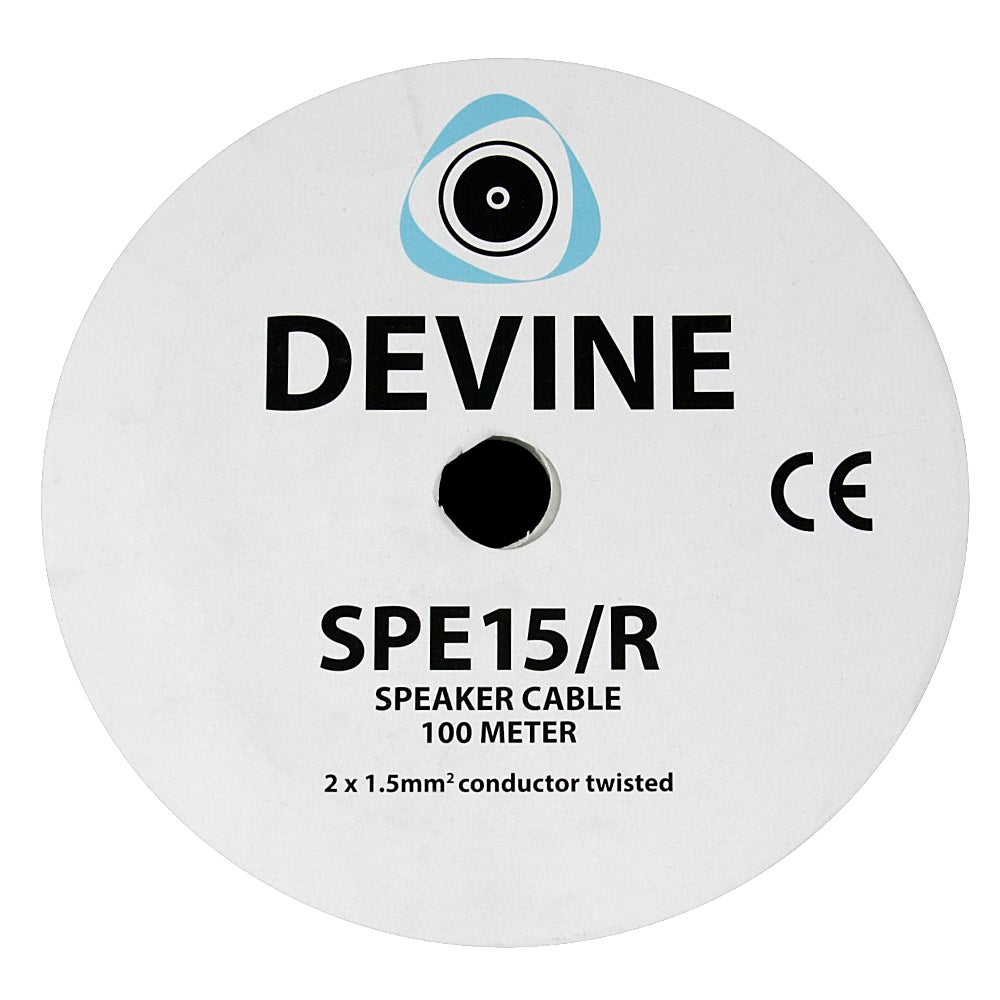Devine SPE15/R speakerkabel, 2x 1.5 mm², 100 meter
