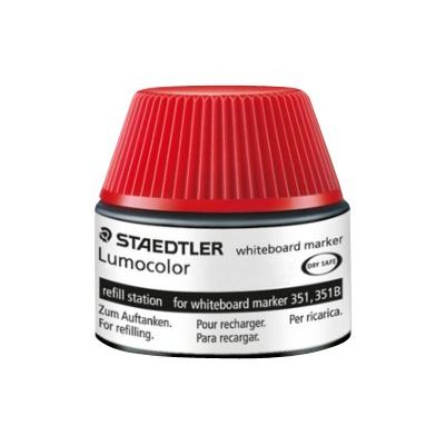 STAEDTLER LUMOCOLOR - Flacon de recharge 20 ml - rouge - pour marqueurs effaçables Lumocolor 351