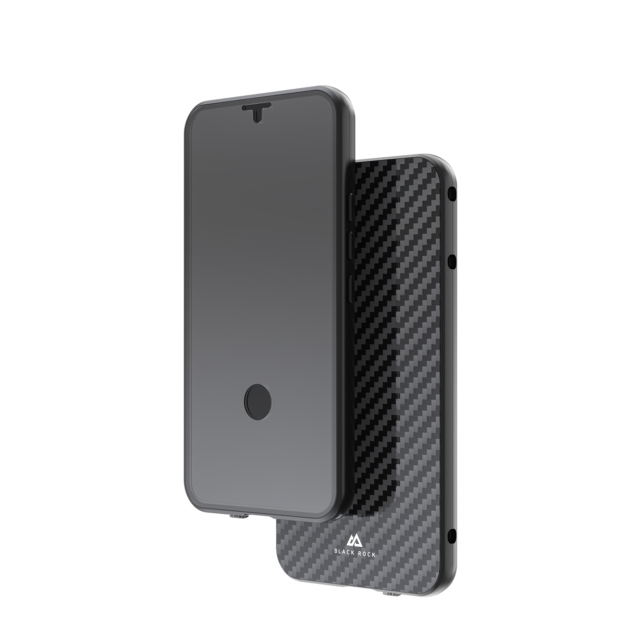 Samsung Galaxy S23 Ultra Magnetische 360° Glass Schutzhülle mit Echt Carbon Backcover   Display- / Kameraschutz (2206TGCB02) - Schwarz