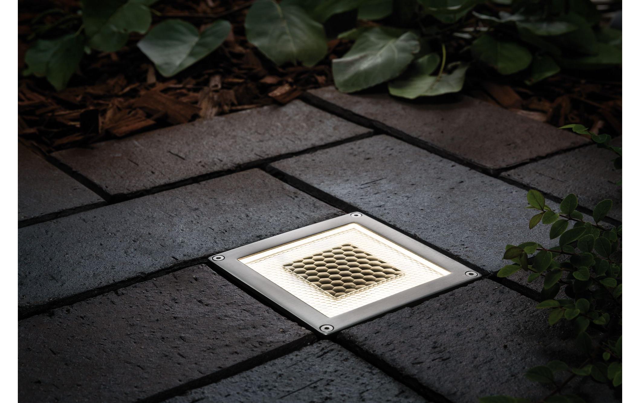 Wegeleuchte LED Solar Cube, 0.24W, 2700K, EdelstahlLED Bodeneinbauleuchte