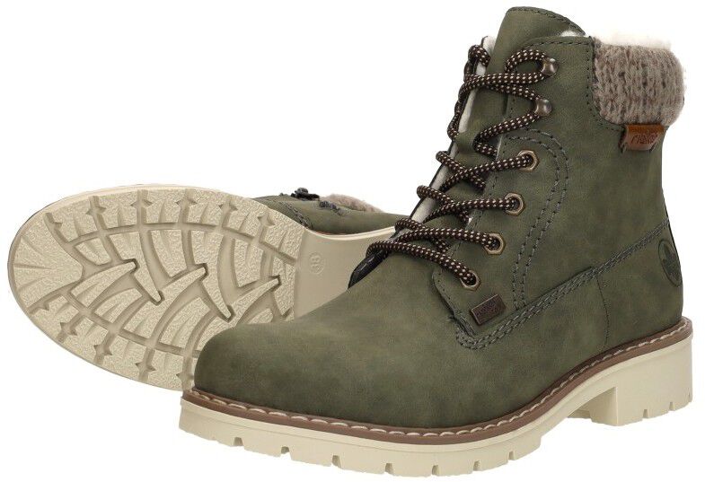 Rieker Veterschoenen Hoog groen