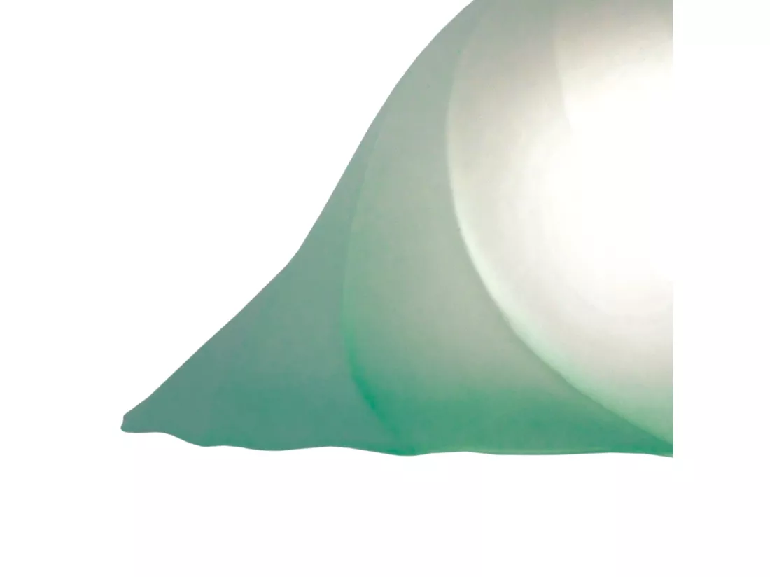 Suspension dôme, verre vert 70 cm.