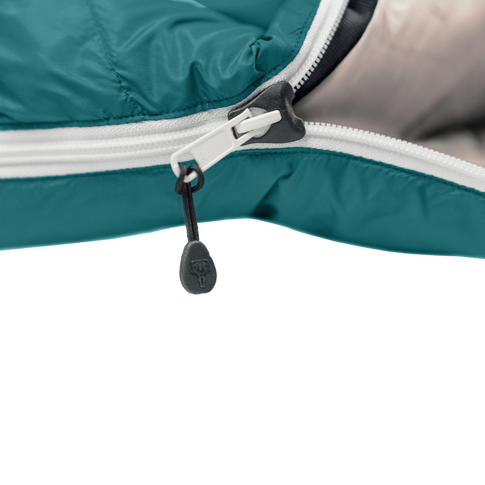 Grüezi Bag Biopod Wolle Goas Comfort RV Links Schlafsack dark petrol