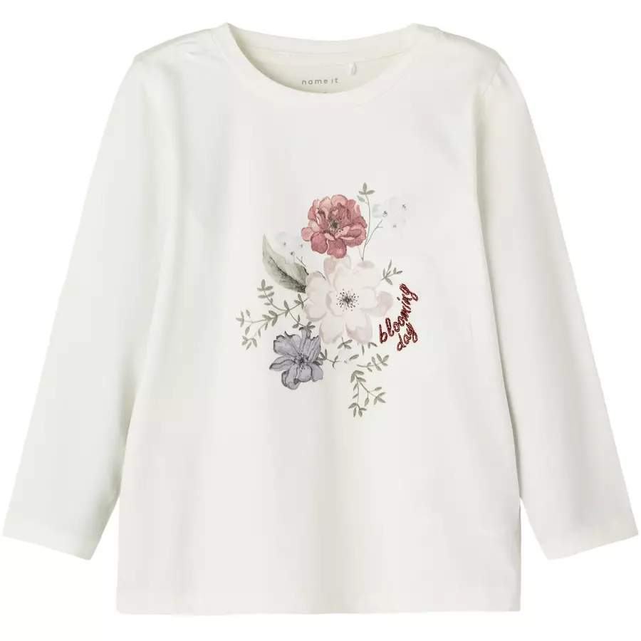 name it Langarmshirt Nmfdotty White Alyssum