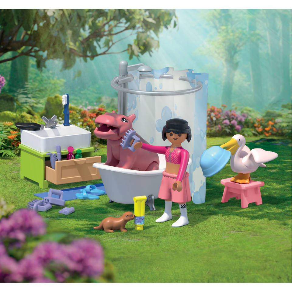 PLAYMOBIL Animals & Friends dierenbadplezier 71950