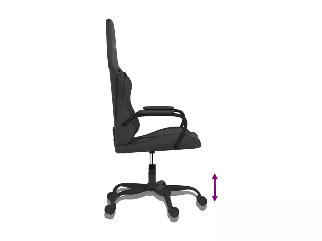 Chaise de jeu de massage noir similicuir