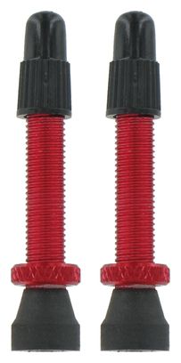 VAR Kit 2 Valves Tubeless Aluminium 35 mm Rouge