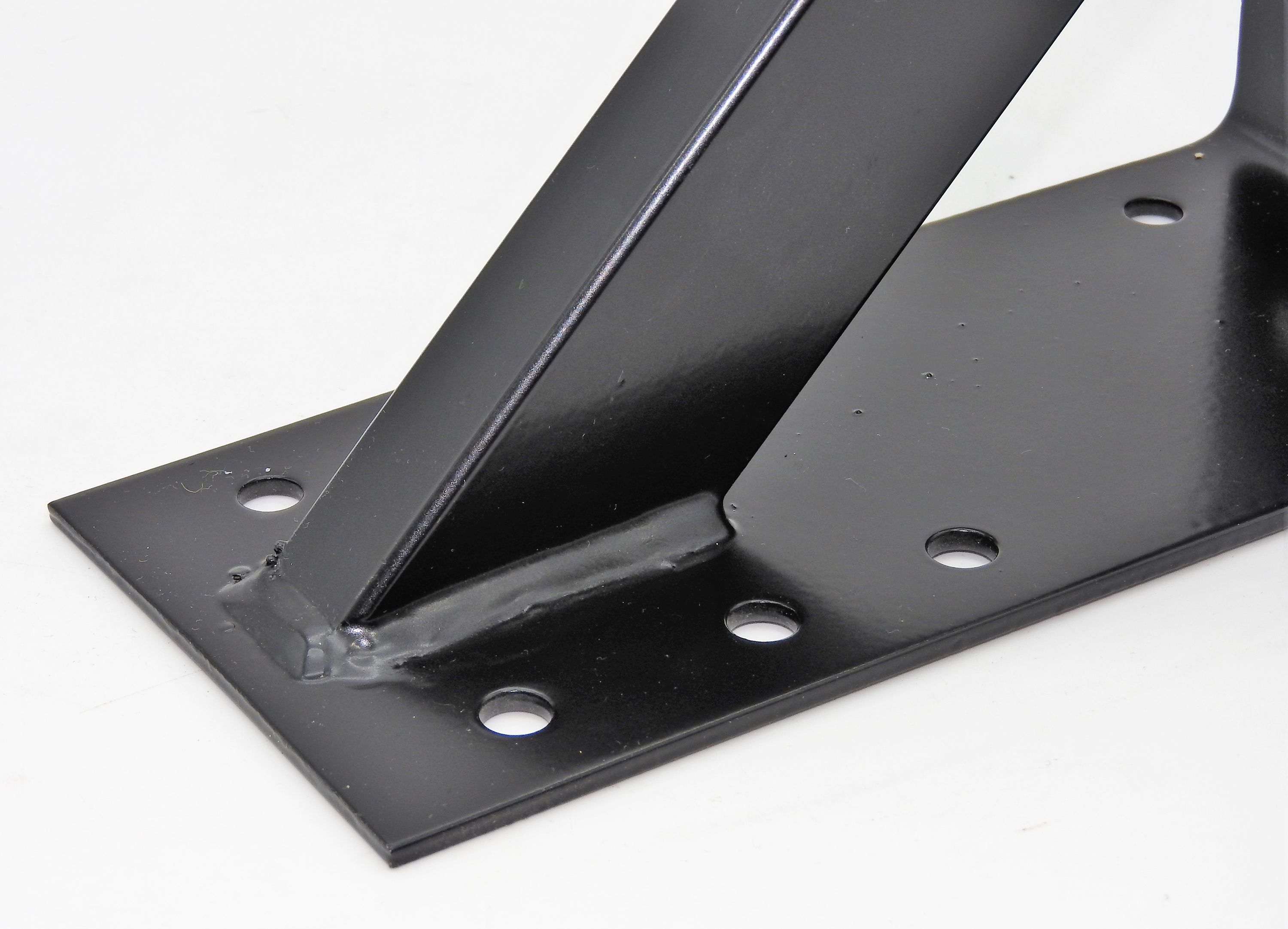 Großer Stahl Winkel 20x20x9cm extra stark Holzverbinder verstärkt schwarz
