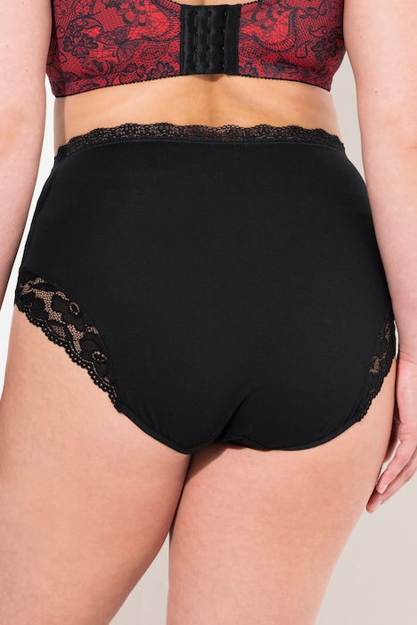 Maxislips, 3er-Pack, High Waist, Spitze