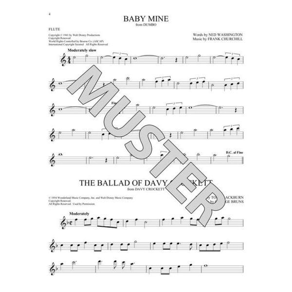Hal Leonard 101 Disney Songs Flute