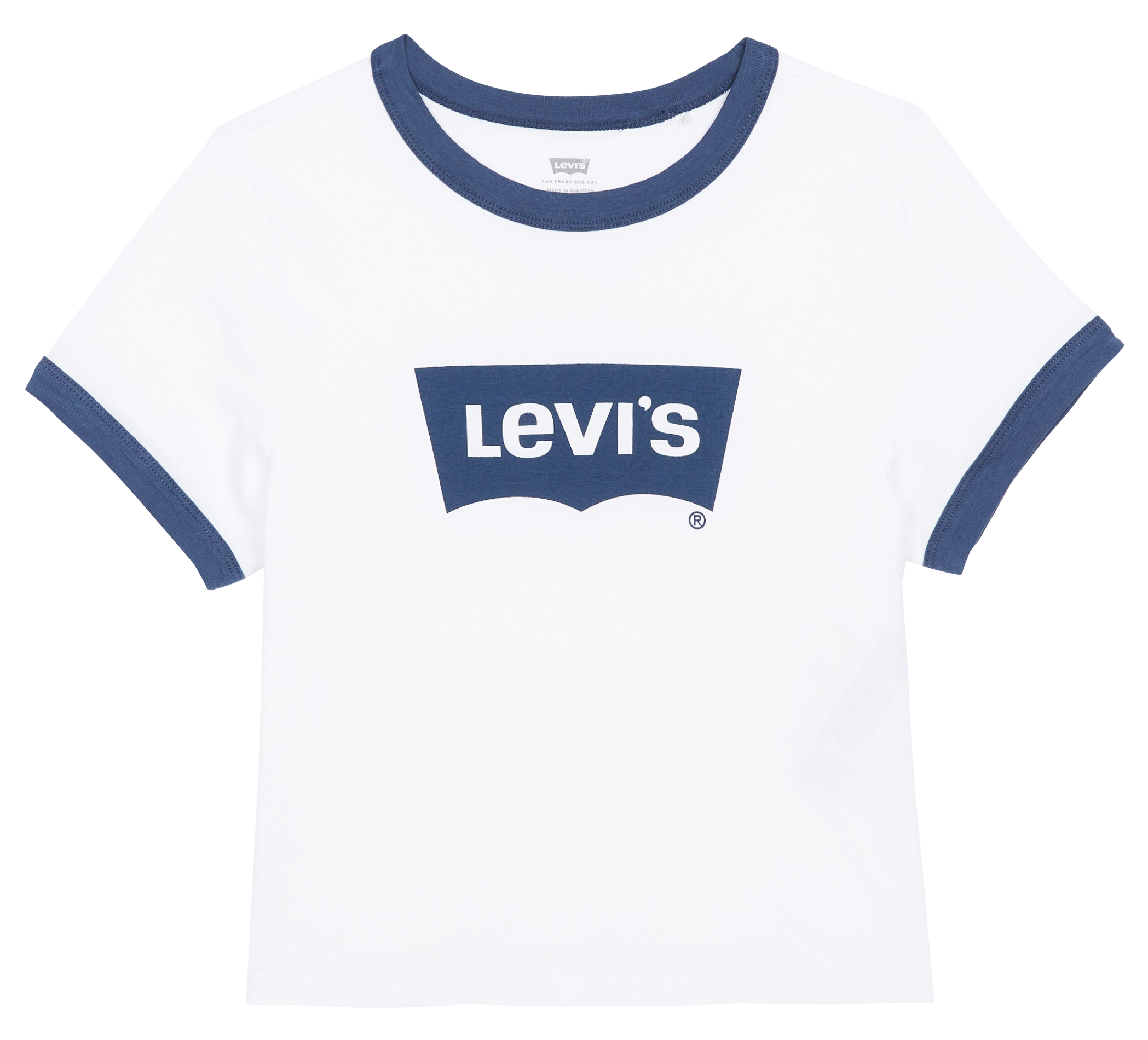 PL GRAPHIC MINI RINGER - Tee-shirt court col rond imprimé en coton| Blanc