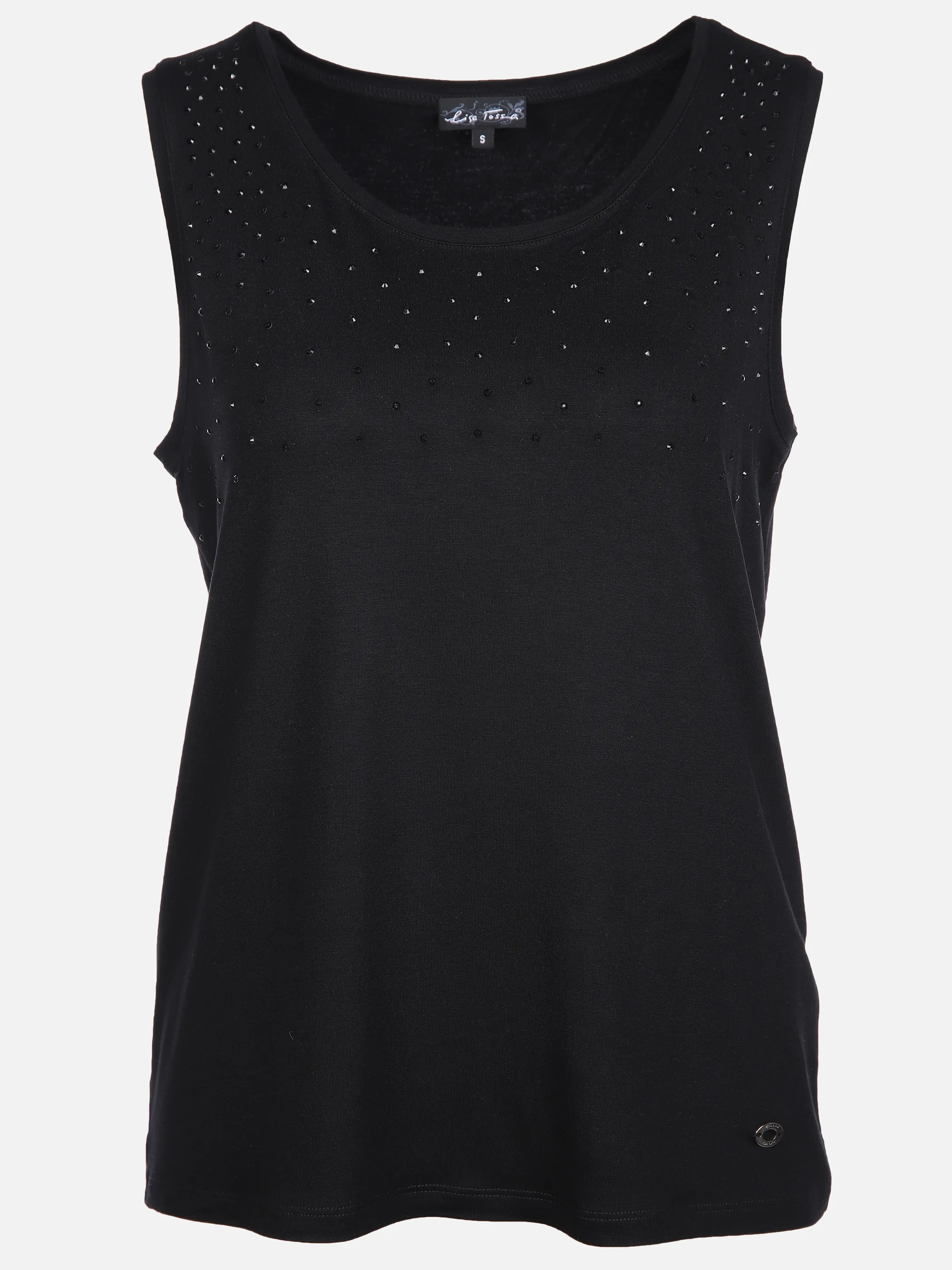 Damen Jerseytop mit Strassbesatz