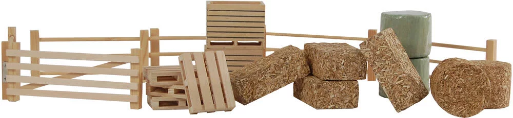 SET D'ACCESSOIRES DE FERME - 19 PIÈCES 1:32
