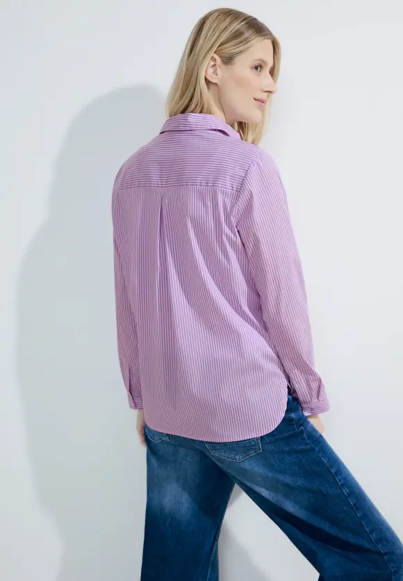 Gestreifte Hemdbluse - sporty lilac