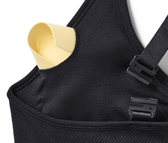 Seamless-Sport-Bustier, schwarz