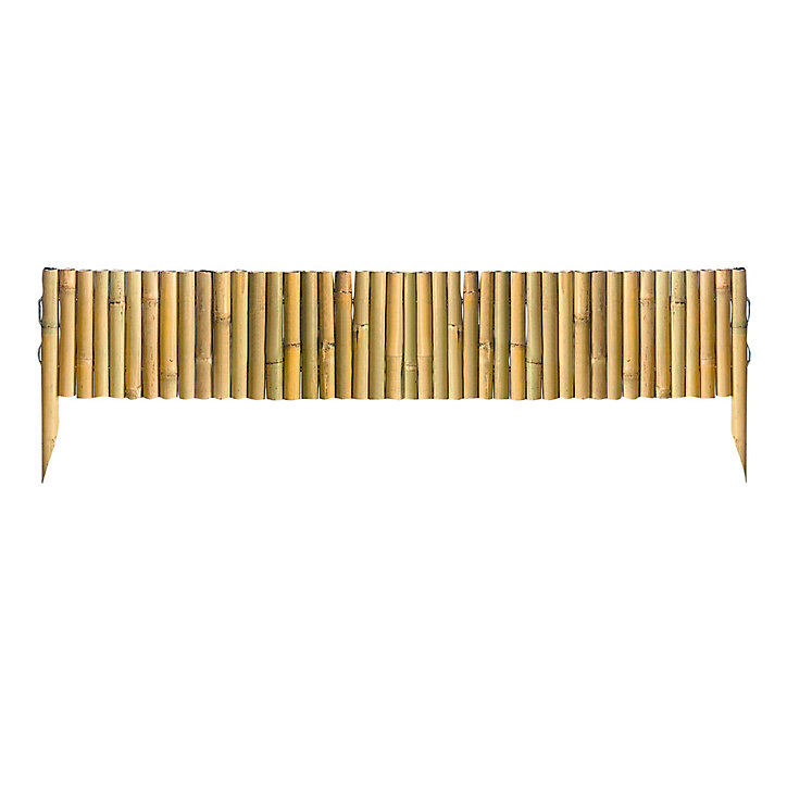 Bordure à planter bambou naturel 120 x 20 cm