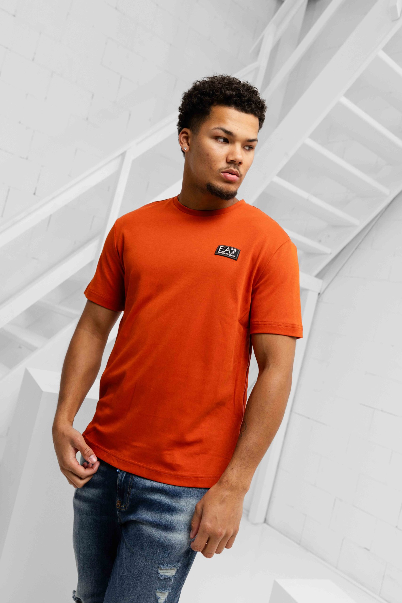 EA7 Emporio Armani 7M000516 T-Shirt Heren Oranje