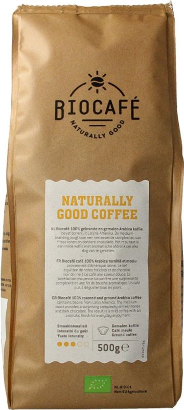 Biocafe - Arabica Filterkoffie - 500 gr - Gemalen Koffie - Biologisch