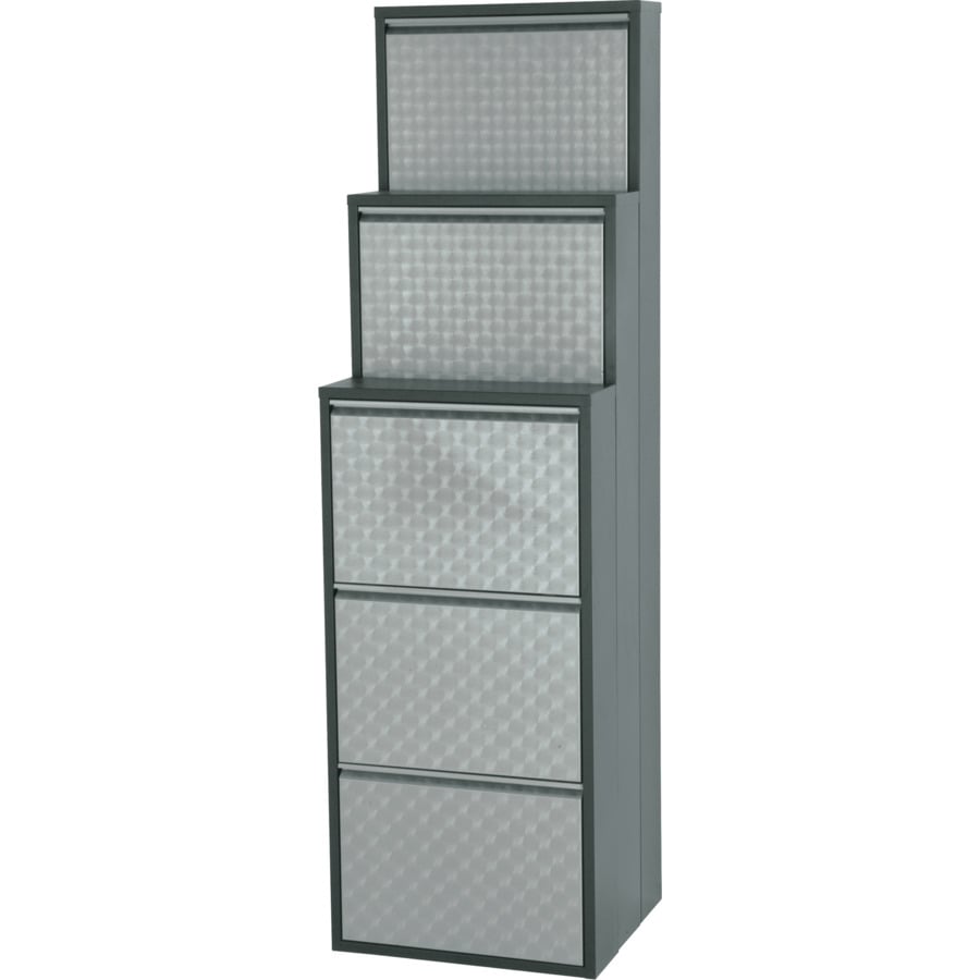 Schuhschrank Berry Metall schwarz 51 x 103 x 15 cm
