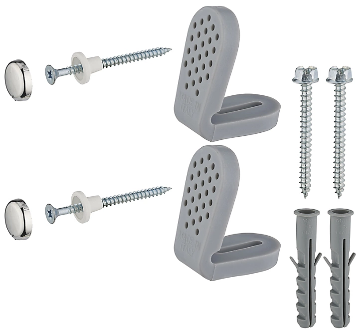 Kit de fixation au sol par l'intérieur pour bidet/WC, tête carrée, 7x65 mm