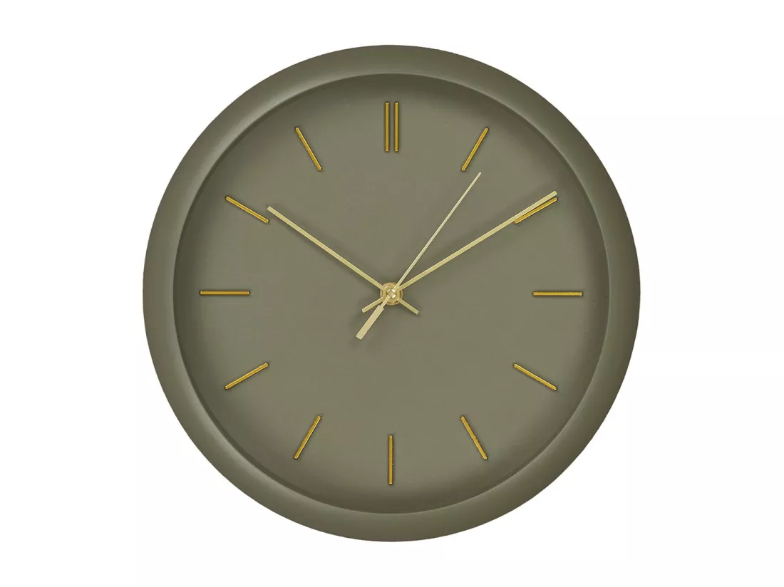 Rossano horloge murale silencieuse Ø30cm verte.