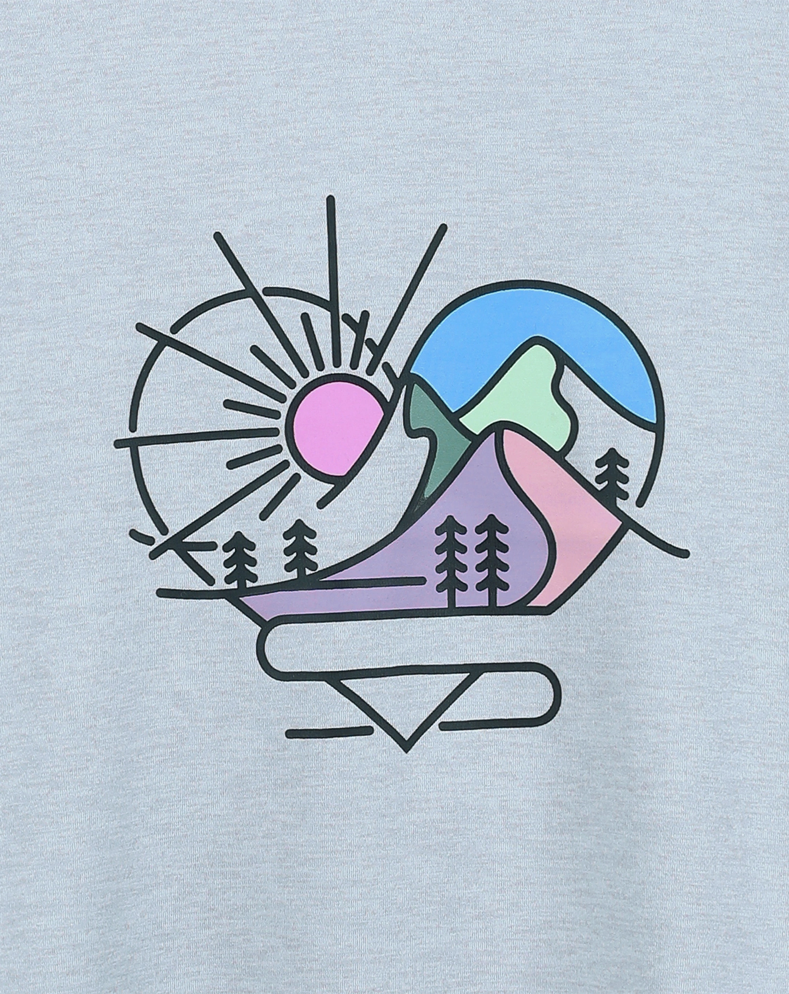 T-Shirt MOUNTAIN HEART in blaugrau
