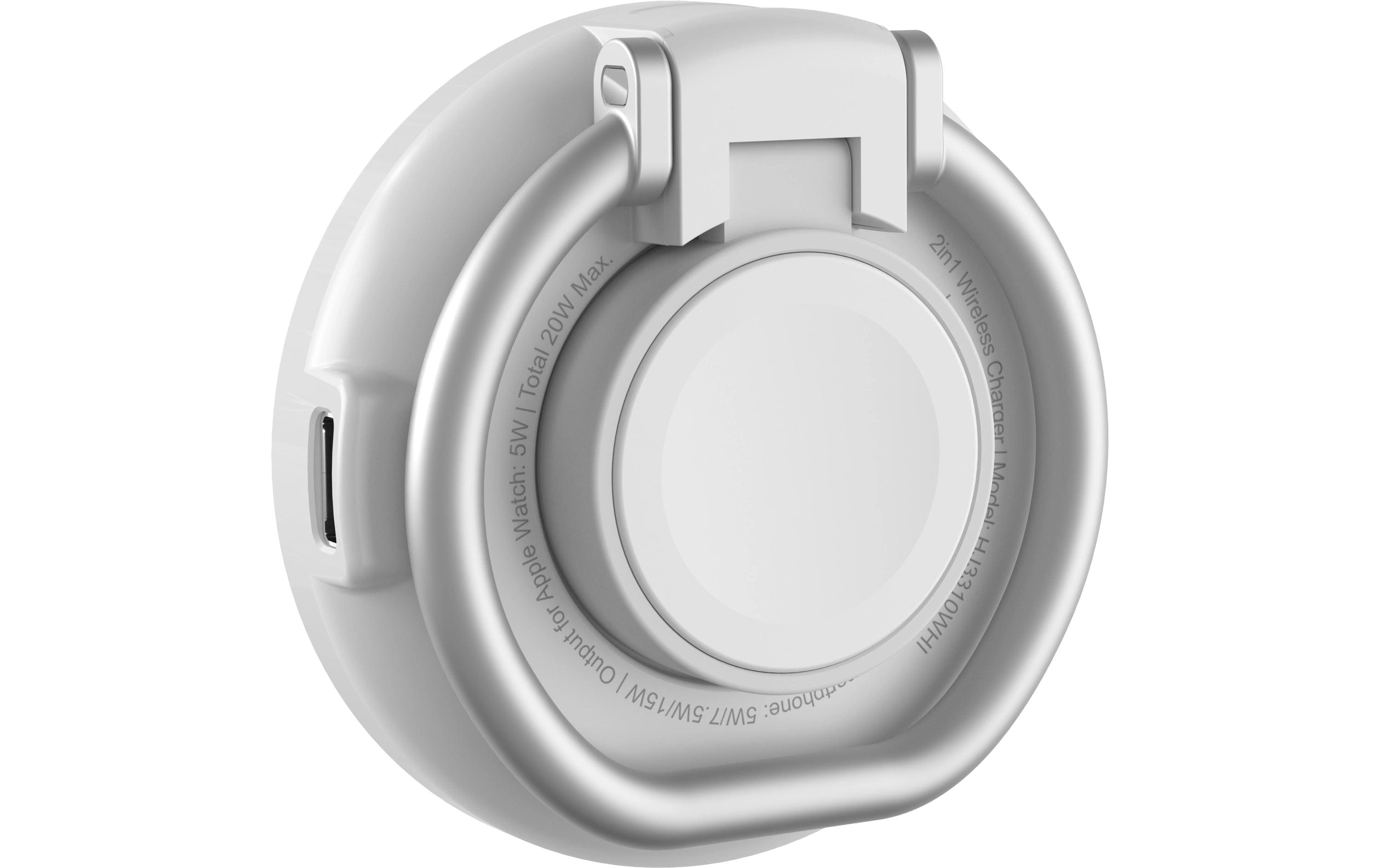 Wireless Charger Qi2 2-in-1, Weiss<br>2-in-1 magnetischer Ladeständer