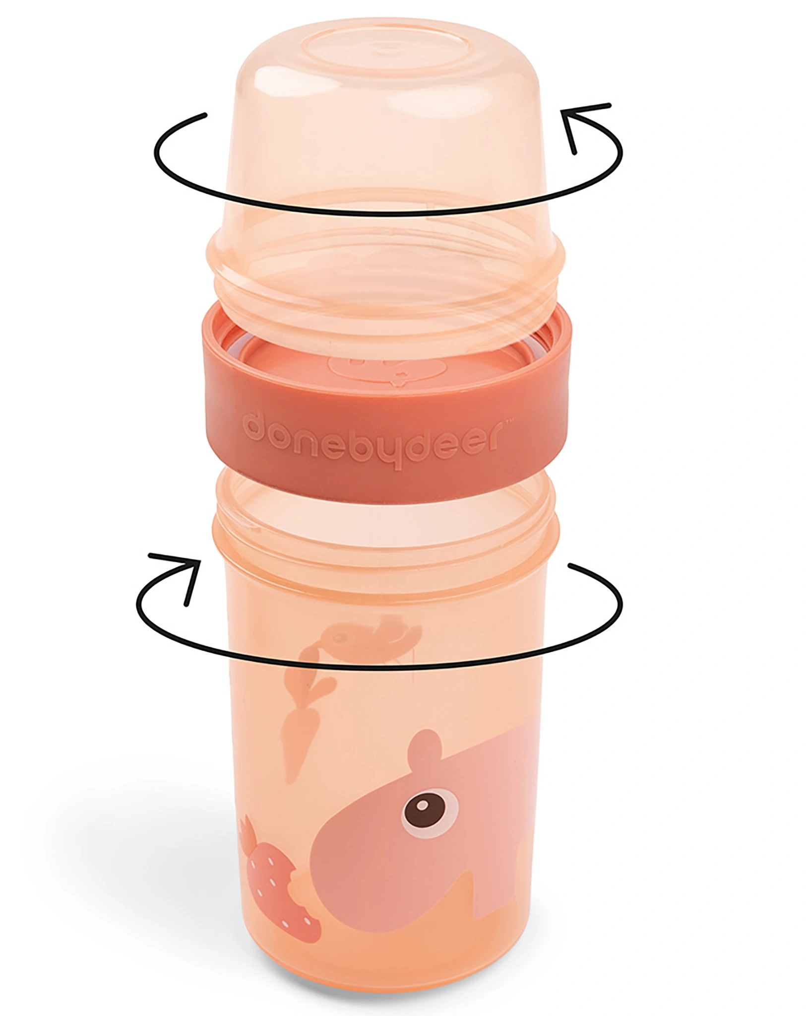 Snackbehälter TO GO - 2-WAY: OZZO (150+320ml) in papaya