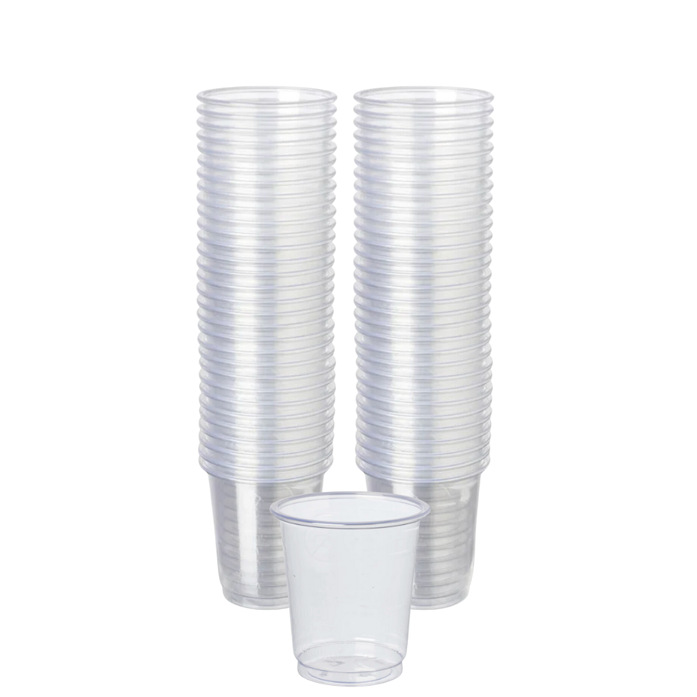 Plastic Shotglazen (Set 75x) 2,5 cl