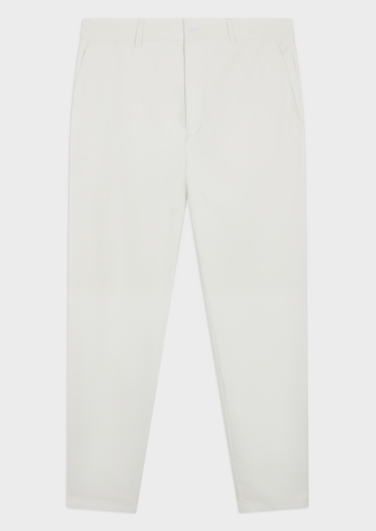 Chino Joueur slack skinny 7/8 uni blanc