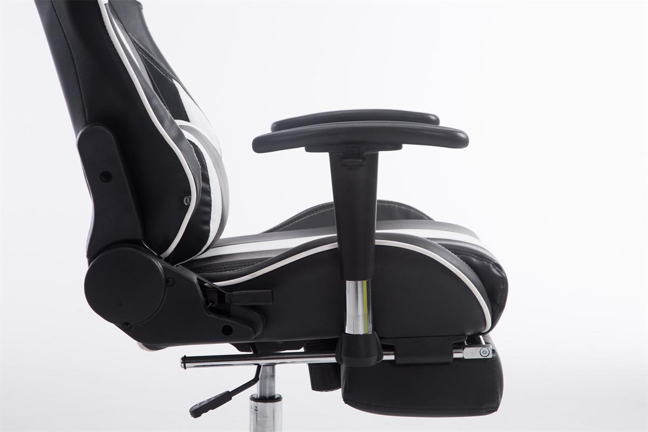 TPFLiving Racing Bürostuhl Limitless mit FußablageSchwarz/Blau