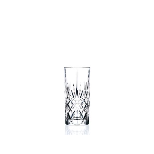 Lyngby Glas Melodia Krystal 6-pak Highball Glas, Klar, 36 cl