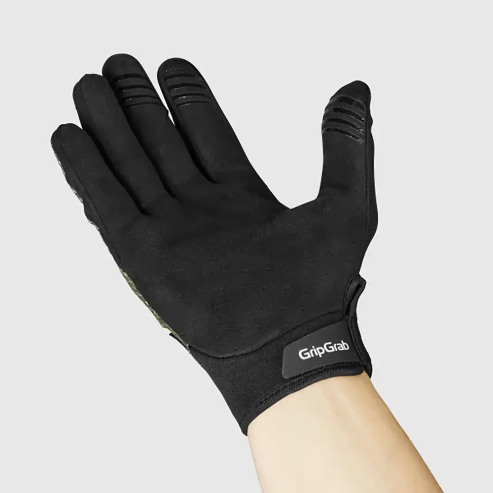 GripGrab Descent Guarded MTB Zomer Fietshandschoenen Lange Vingers Olijfgroen