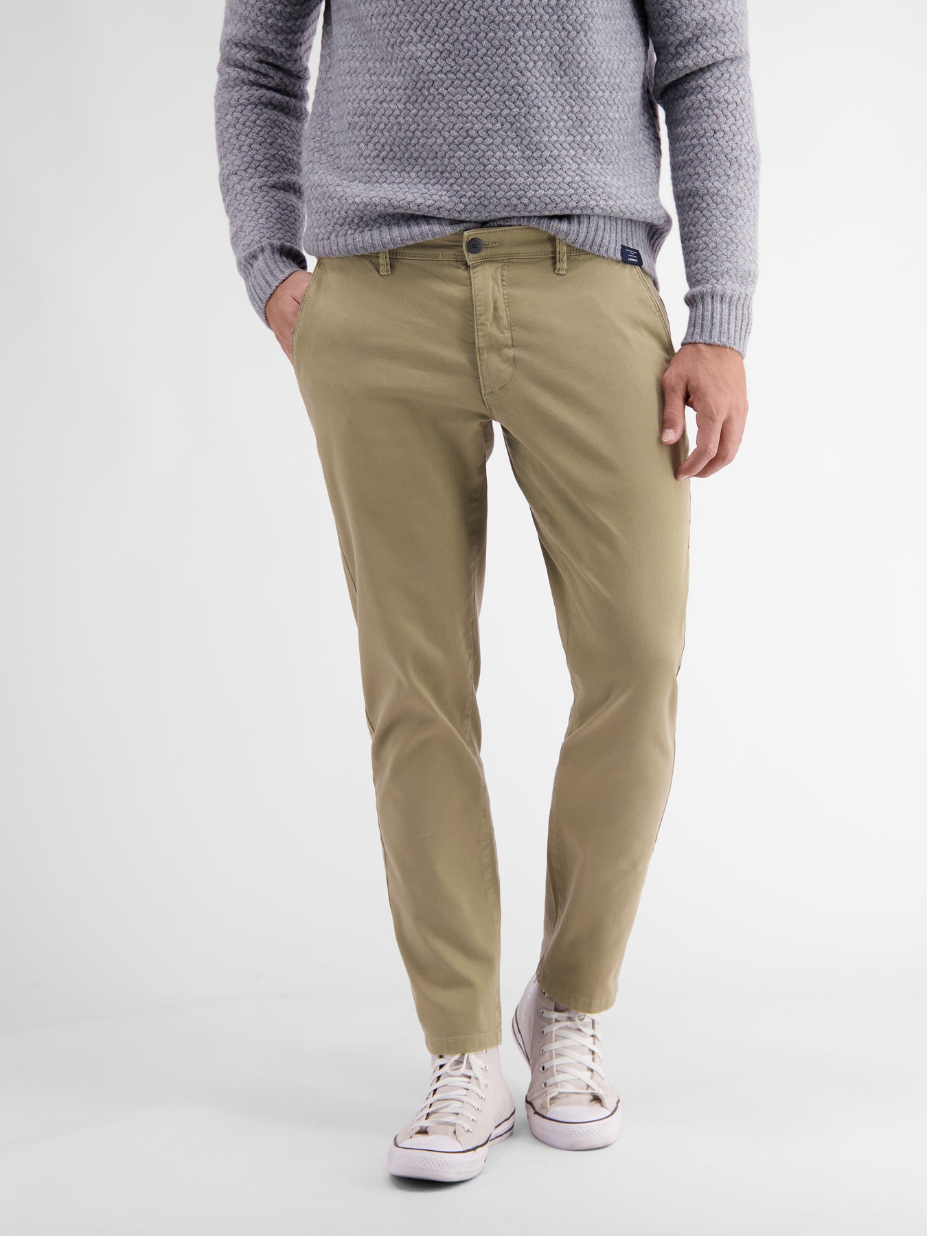 Chino mit Microstruktur, SLIM FIT
