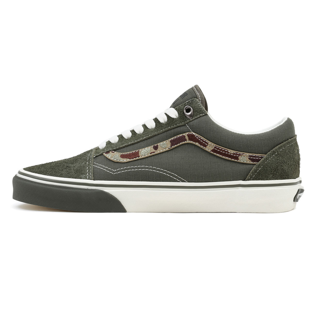 Vans Sneakers en Cuir & Textile Old Skool kaki