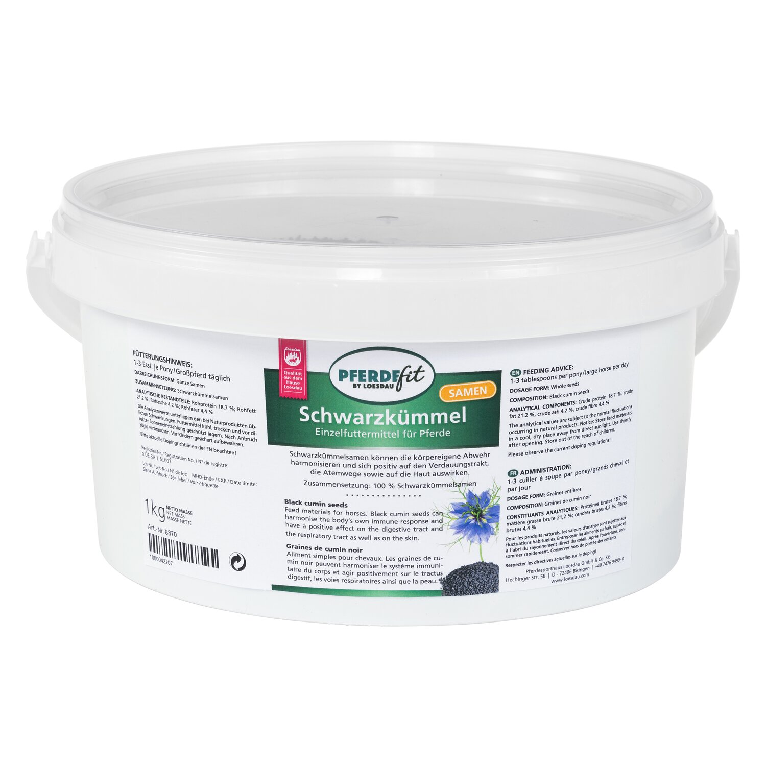 PFERDEfit by Loesdau Schwarzkümmel-Samen  - 1 kg