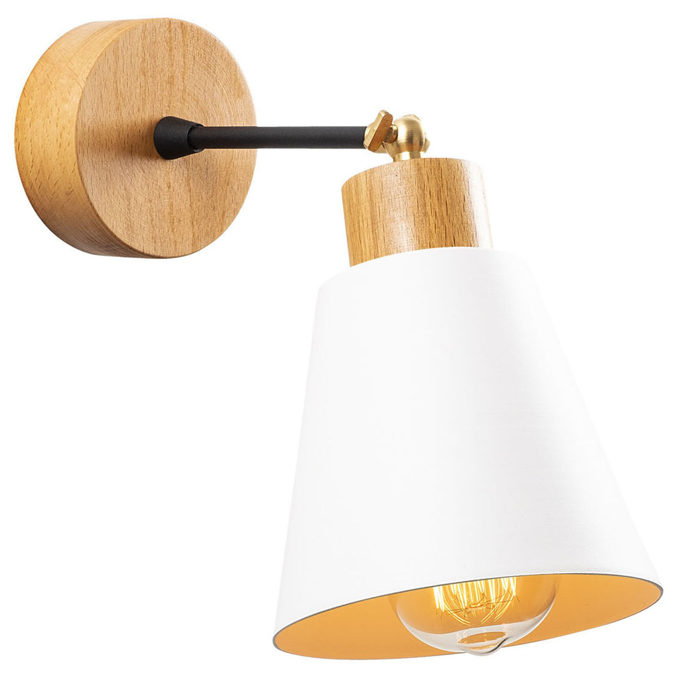 Opviq Applique murale Manavgat blanche  -  D. 14xh.25 cm