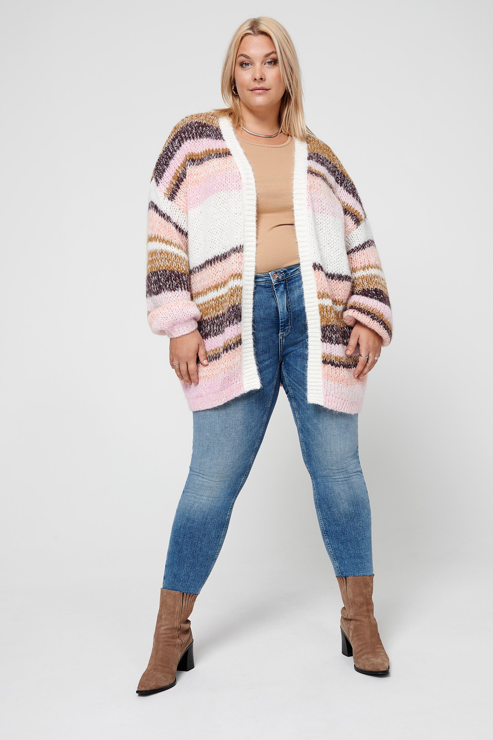 CARALYSSA Strickjacke Whitecap Gray