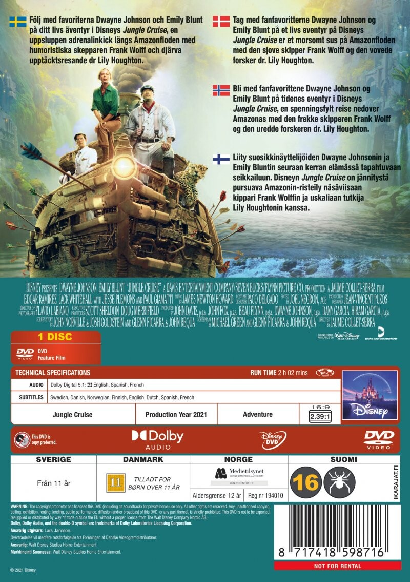 Jungle Cruise - 2021 - DVD